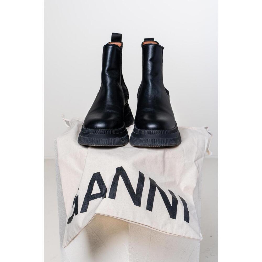 Ganni Black Chunky Creeper Boots - Picture 7 of 7